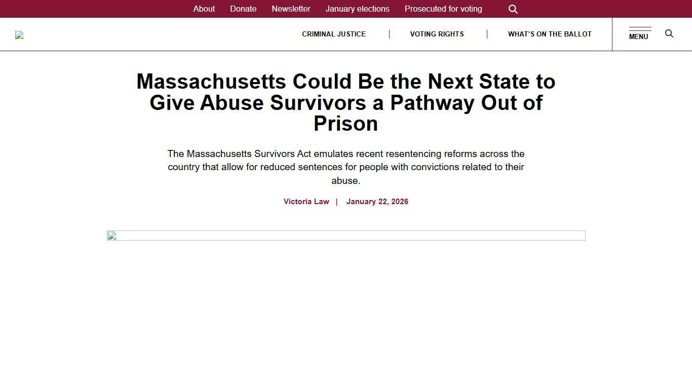 Massachusetts Could Be the Next State to Give Abuse Survivors a Pathway Out of Prison Bolts